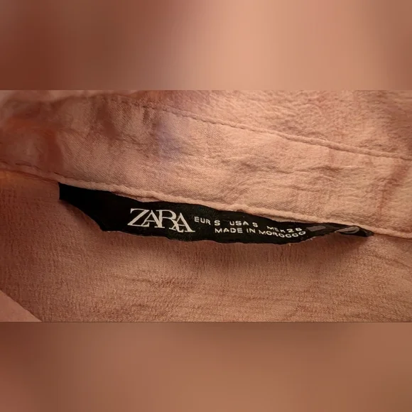 Women's Pink Ruffled Blouse - Picture 5 of 8